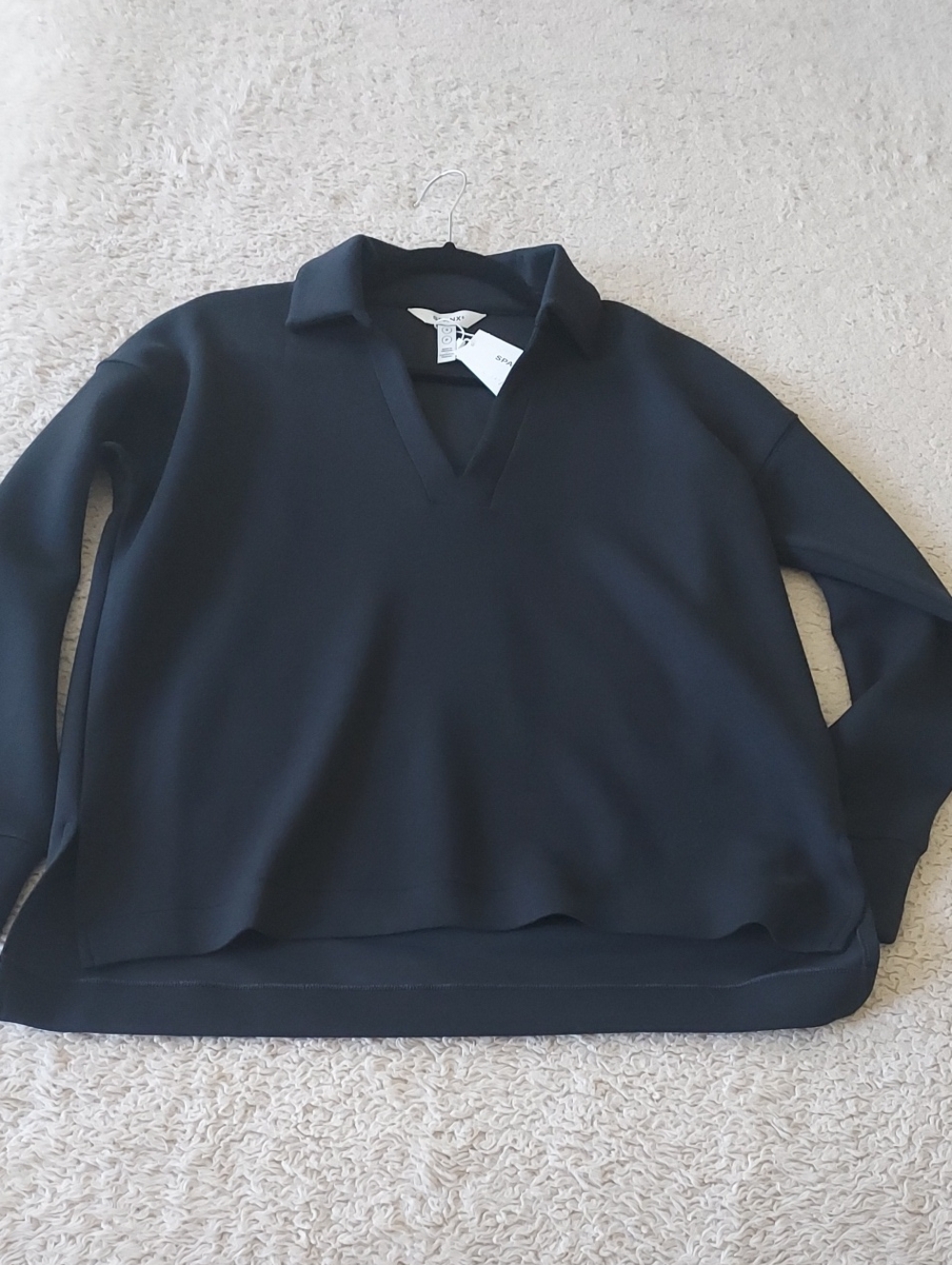 NWT SPANX air essentials polo top